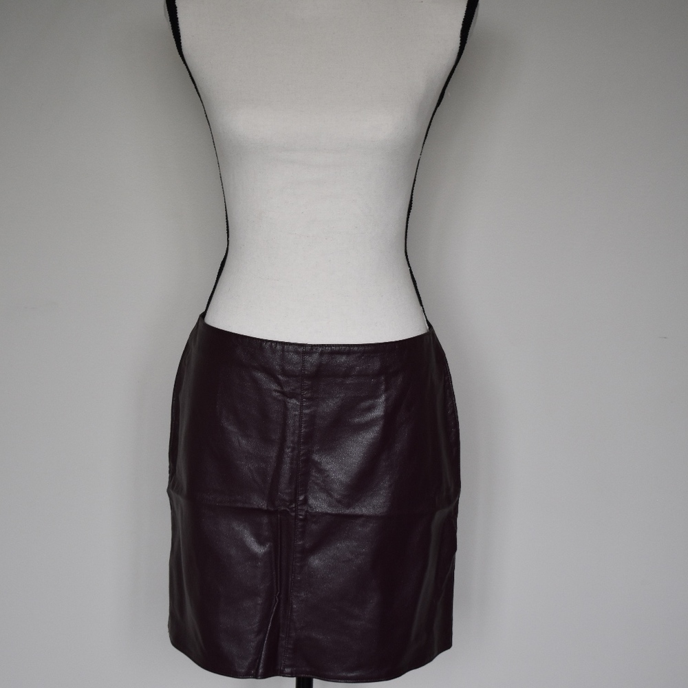 faux leather skirt